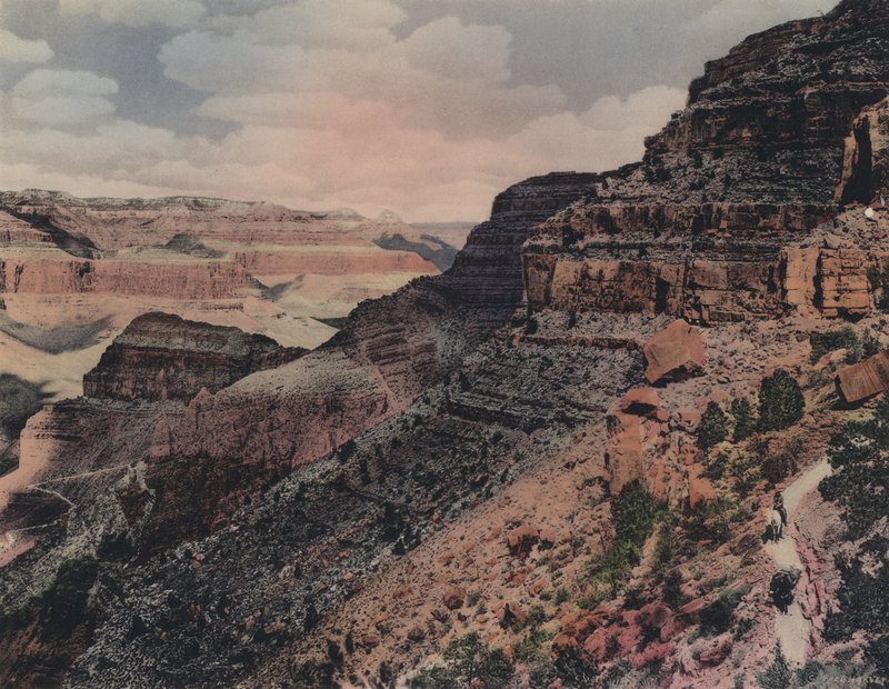Gran Cañón de Arizona: En Hermit Trail (foto coloreada) de American Photographer