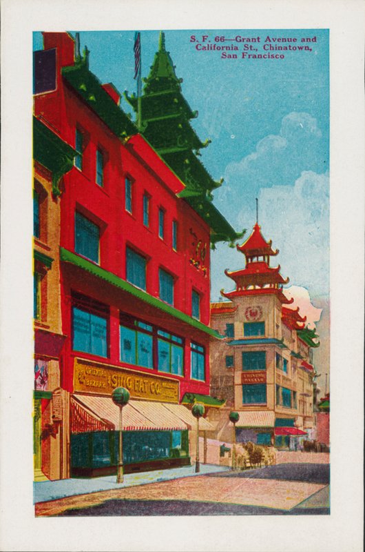 Grant Avenue y California Street, Chinatown, San Francisco (foto en color) de American Photographer