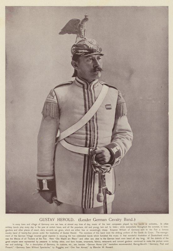 Gustav Herold, líder de la banda de caballería alemana de American Photographer