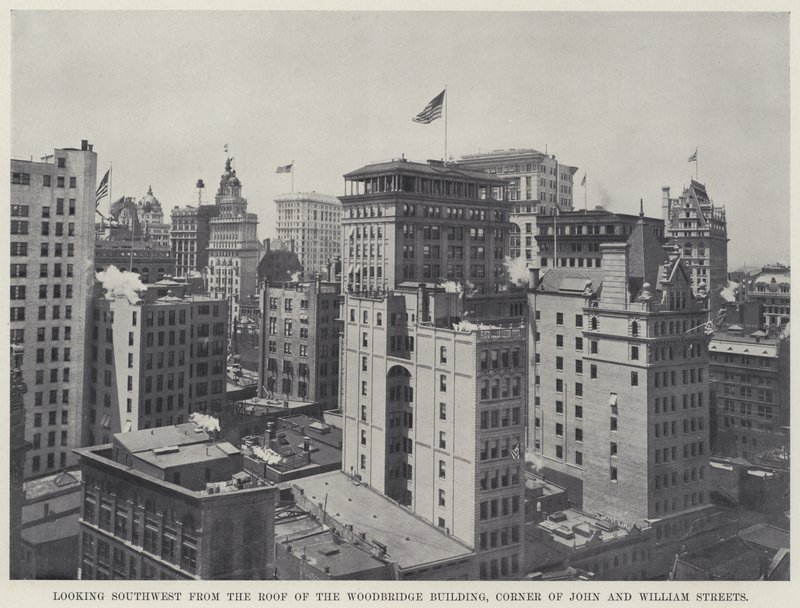 Mirando al Suroeste desde el Techo del Edificio Woodbridge, Esquina de las Calles John y William de American Photographer