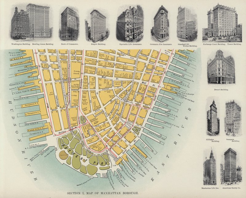 Mapa del distrito de Manhattan (fotografía en blanco y negro) de American Photographer