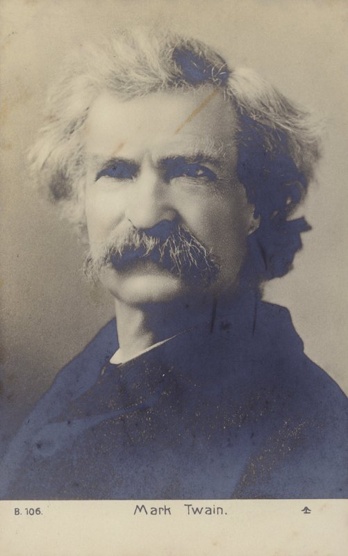 Mark Twain (1835-1910), escritor estadounidense (foto en blanco y negro) de American Photographer