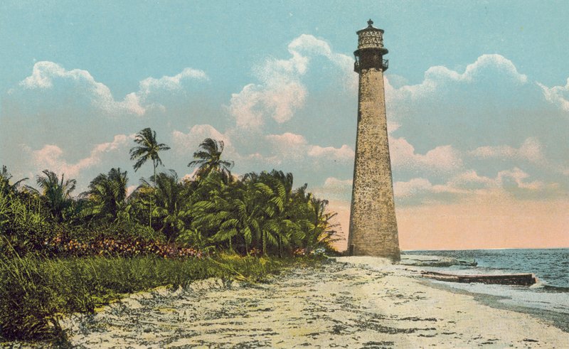 Miami, Florida, c 1925: Cabo Florida y Faro (foto en color) de American Photographer