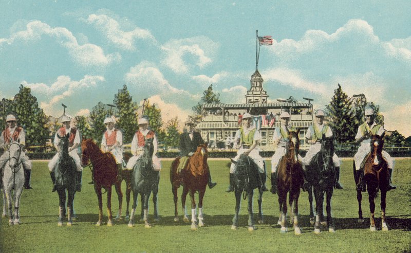 Miami, Florida, c 1925: Club House y Campo de Polo (foto en color) de American Photographer