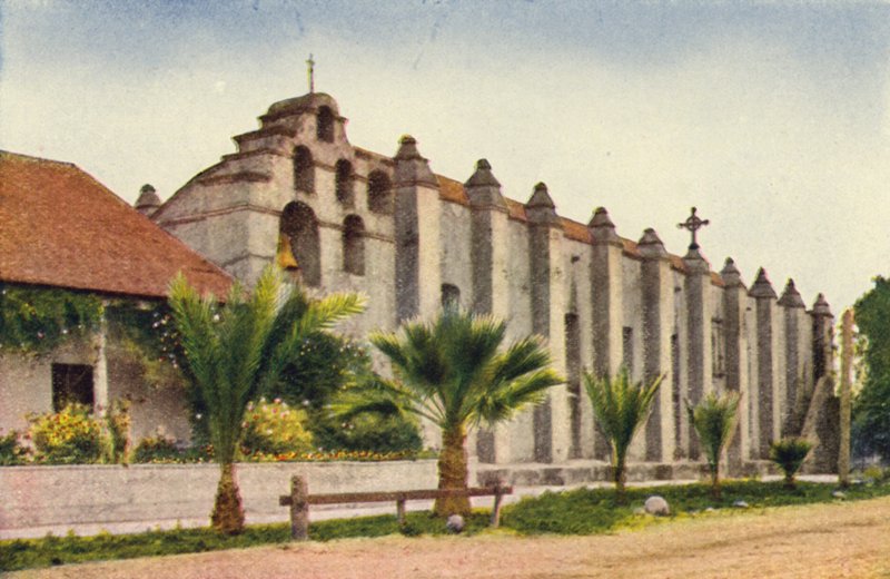 Misión de San Gabriel, cerca de Los Ángeles (foto en color) de American Photographer