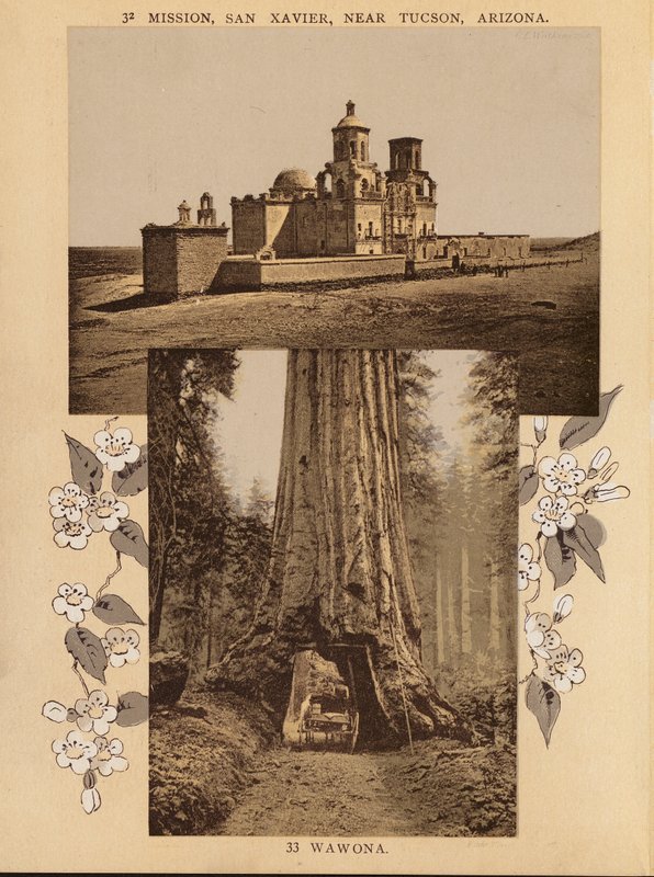 Misión, San Xavier, cerca de Tucson, Arizona; Wawona (foto b/n) de American Photographer
