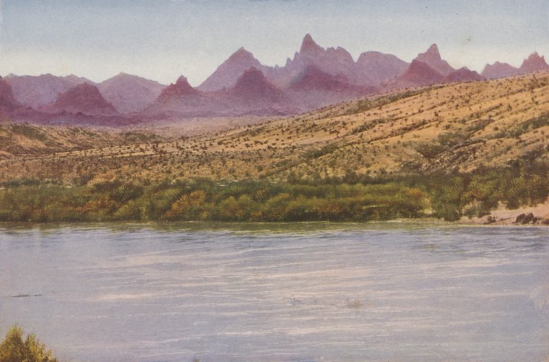 Montañas Needles y río Colorado, California (foto coloreada) de American Photographer