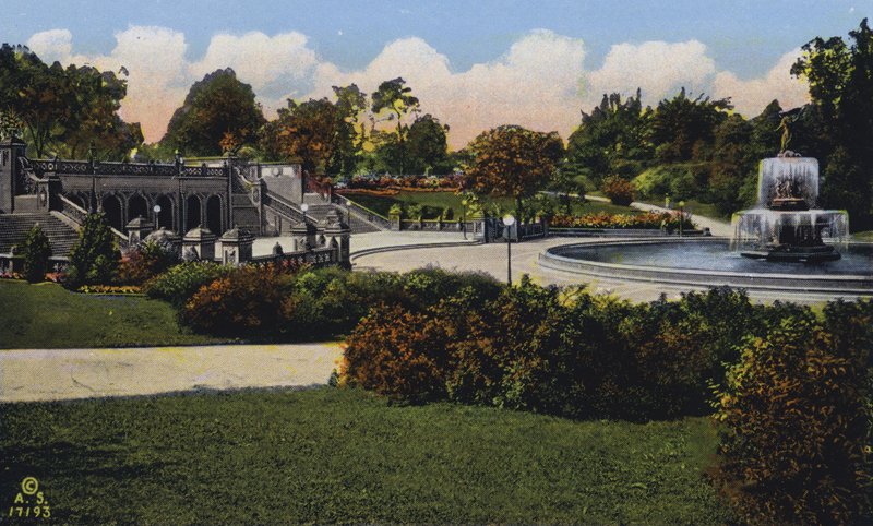 Nueva York: Terraza y fuente Bathesda, Central Park (foto en color) de American Photographer