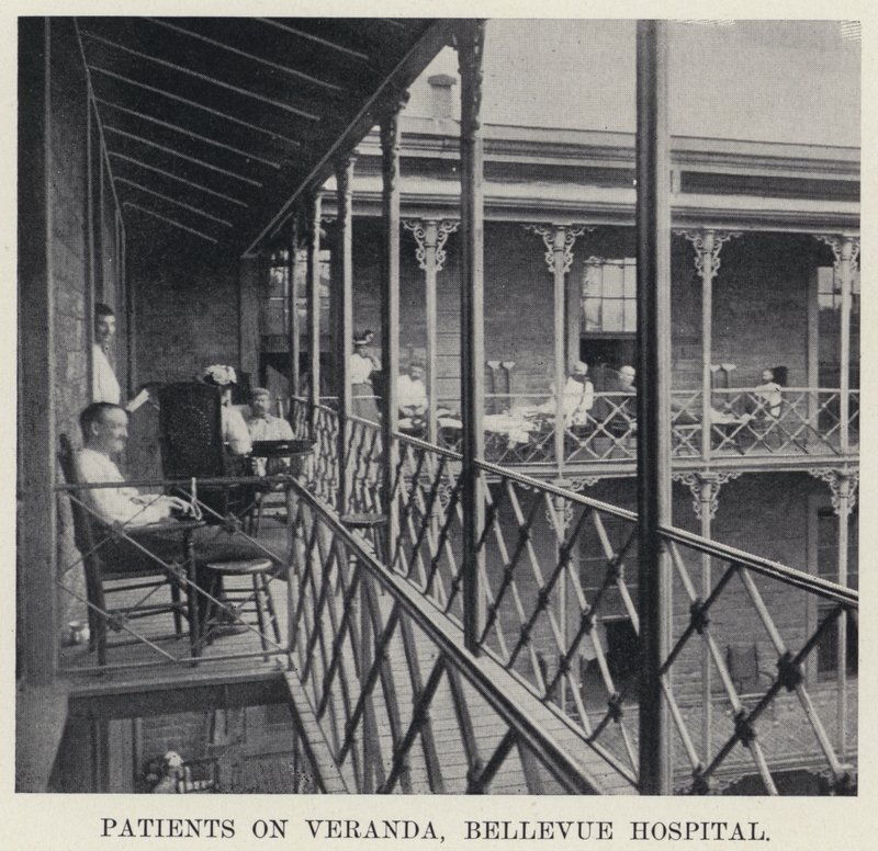 Pacientes en la veranda, Hospital Bellevue de American Photographer