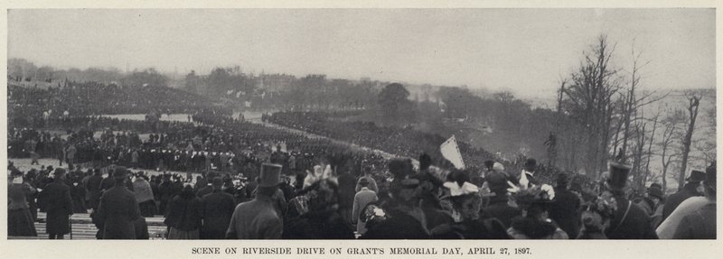 Escena en Riverside Drive en el Día del Memorial de Grant, 27 de abril de 1897 de American Photographer
