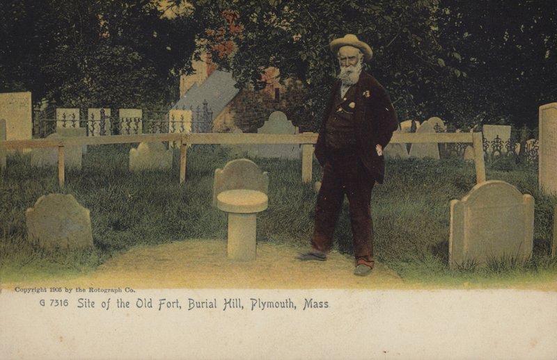Emplazamiento del antiguo fuerte, Burial Hill, Plymouth, Massachusetts (foto en color) de American Photographer