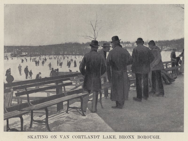 Patinaje en el lago Van Cortlandt, Borough del Bronx de American Photographer