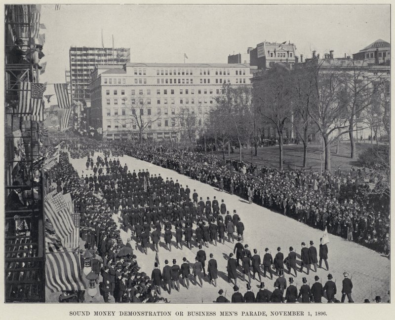 Demostración de Dinero Sano o Desfile de Hombres de Negocios de American Photographer