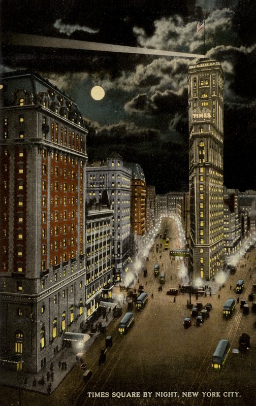Times Square de noche, Nueva York, EE.UU. (foto en color) de American Photographer