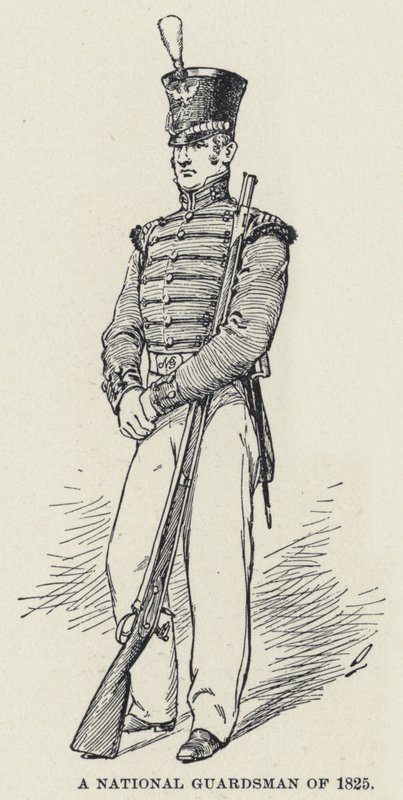 Un Guardia Nacional de 1825 de American School