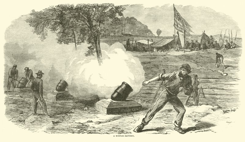 Una batería de morteros, junio 1864 de American School