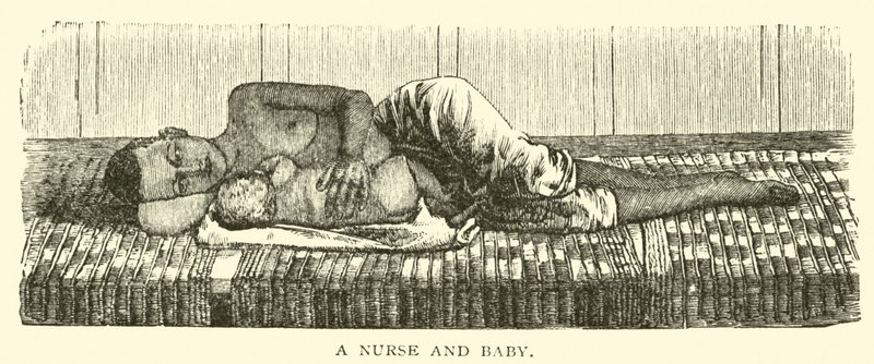 Una niñera y un bebé de American School