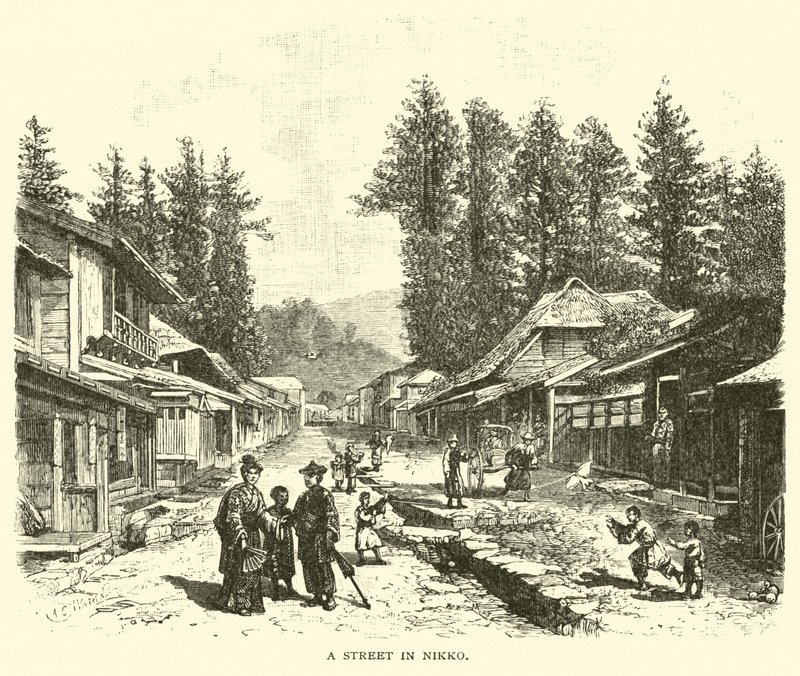 Una calle en Nikko de American School