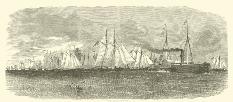 Flota de morteros del Almirante Porter, 1862 de American School