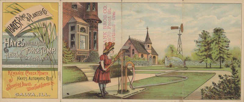 Anuncio de la compañía Hayes Pump and Planter de American School