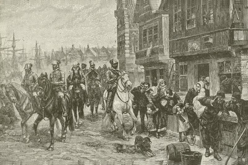 El último paseo de Alva por Ámsterdam, del cuadro de Chas Rochussen de American School