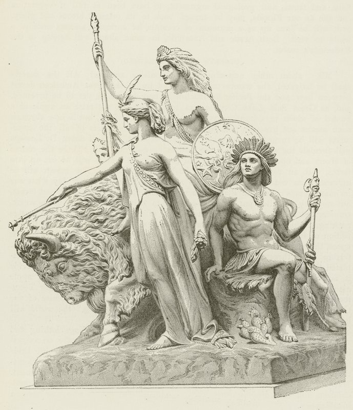 América, del grupo en mármol de John Bell de American School