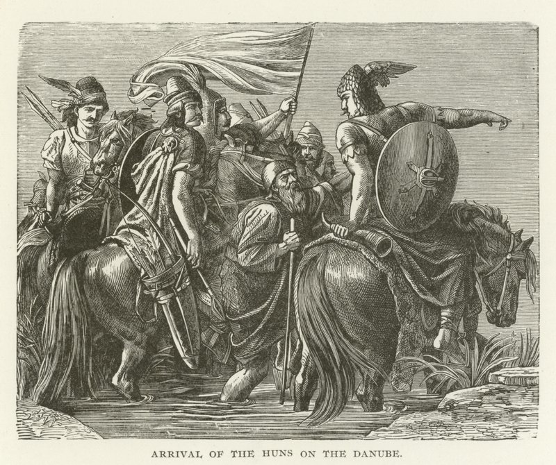 Llegada de los hunos al Danubio de American School