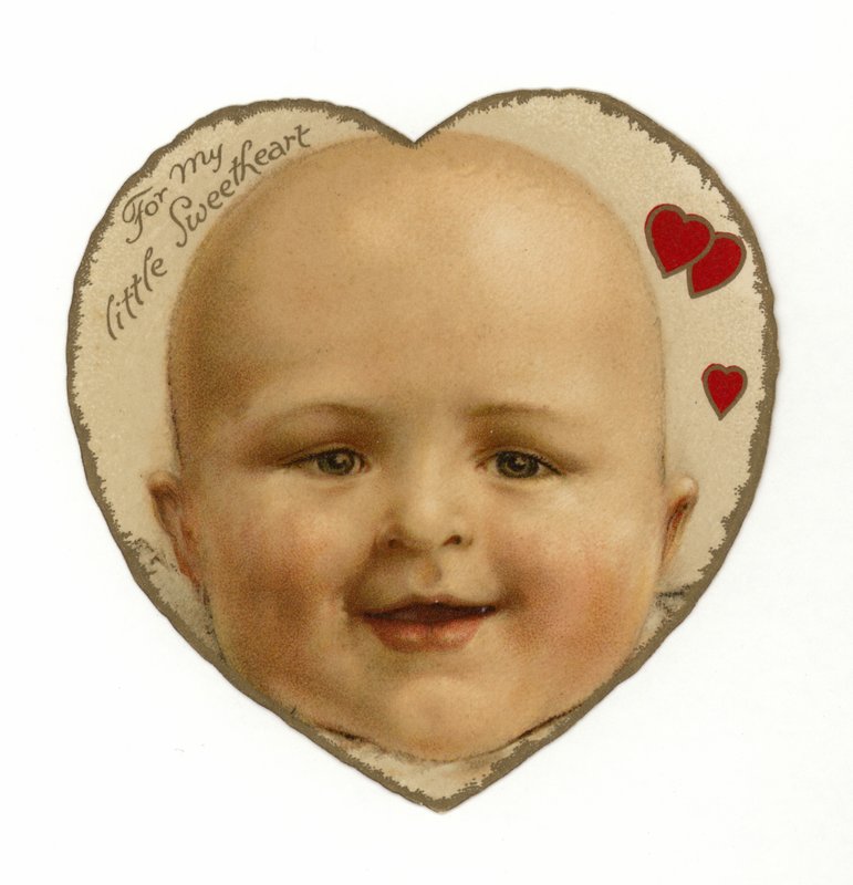 Cara de bebé en corazón de American School