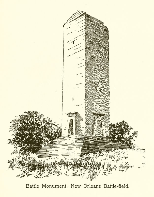Monumento de la Batalla, Campo de Batalla de Nueva Orleans de American School