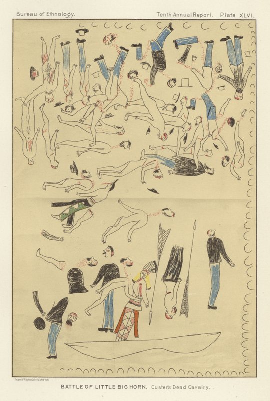 Batalla de Little Big Horn - Caballería Muerta de Custer de American School