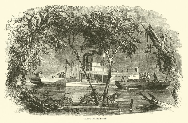 Navegación en el Bayou, marzo 1863 de American School