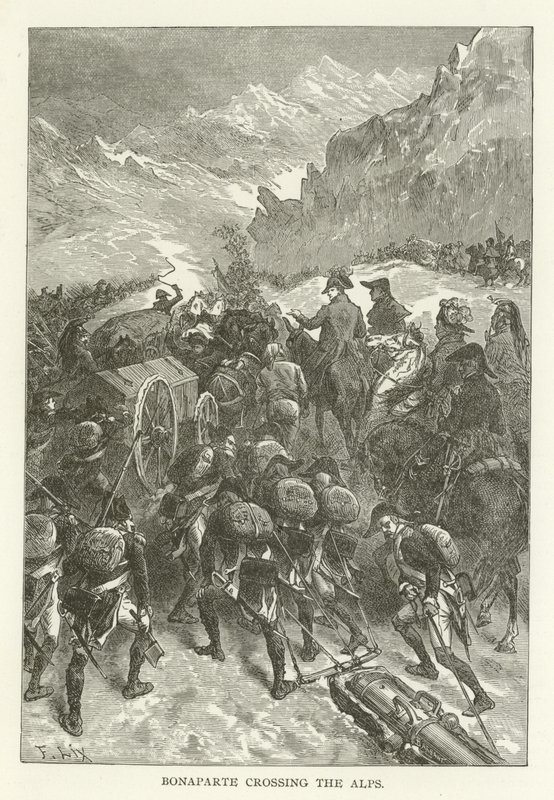 Bonaparte cruzando los Alpes de American School