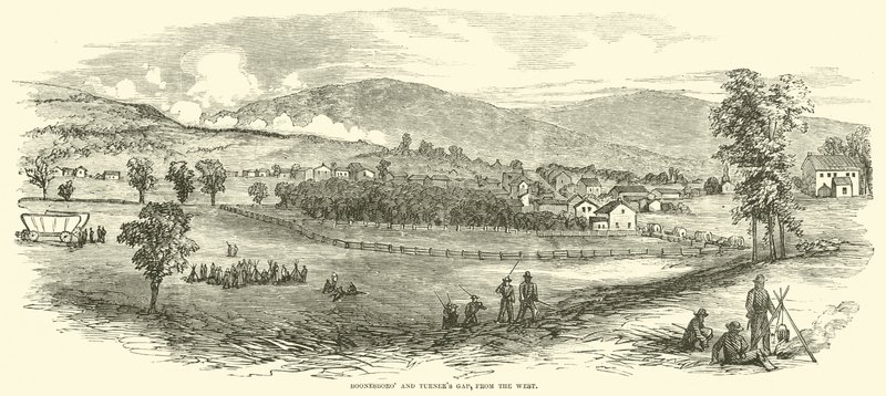 Boonesboro y Turners Gap, desde el oeste, septiembre 1862 de American School