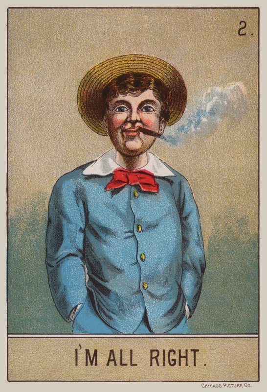 Niño fumando de American School