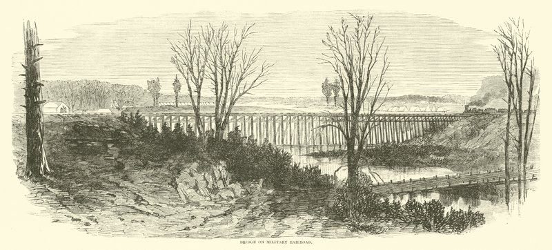 Puente en el ferrocarril militar, marzo 1865 de American School