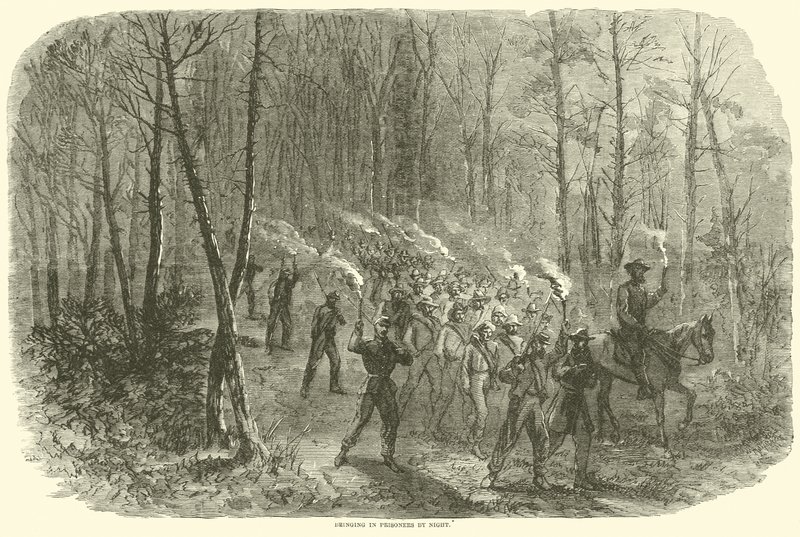 Traer prisioneros por la noche, agosto 1864 de American School