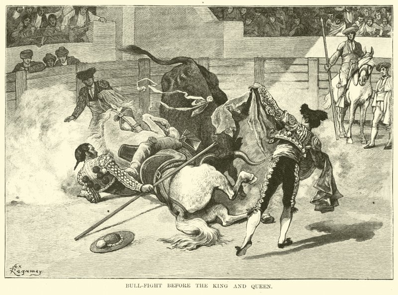 Corrida de toros ante el rey y la reina de American School