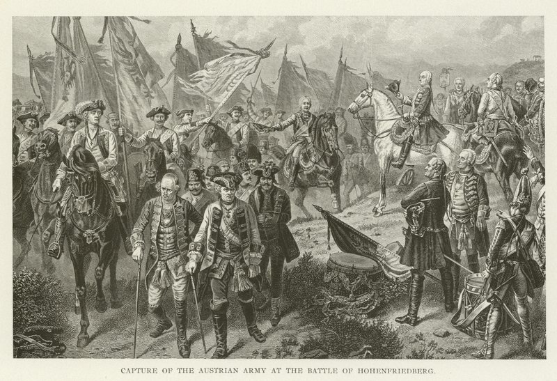 Captura del ejército austríaco en la batalla de Hohenfriedberg de American School