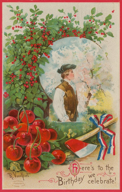 Tarjeta para el cumpleaños de George Washington de American School