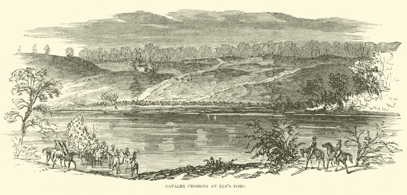 Caballería cruzando en Elys Ford, enero-abril 1863 de American School