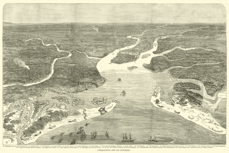 Charleston y sus alrededores, julio 1863 de American School