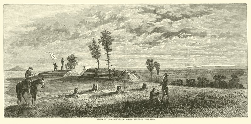 Cresta de Pine Mountain, donde cayó el general Polk, junio de 1864 de American School