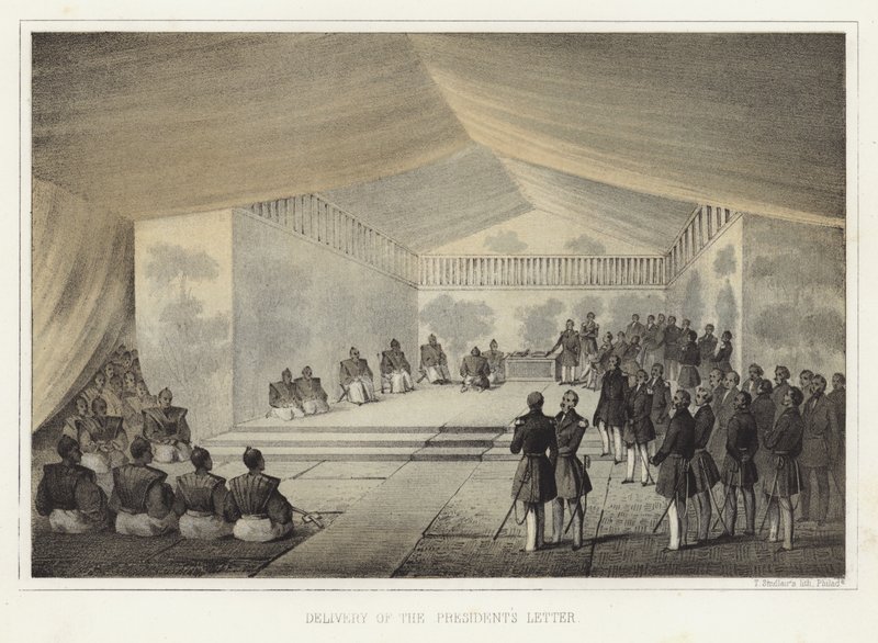 Entrega de la carta del Presidente, Kurihama, Japón, 14 de julio de 1853 de American School