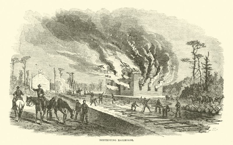 Destruyendo ferrocarriles, abril 1863 de American School