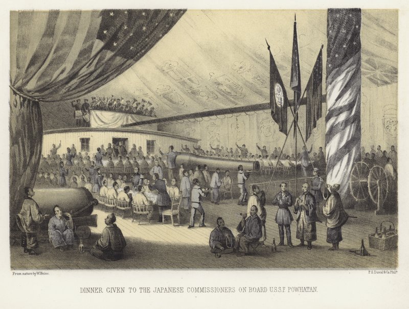 Cena ofrecida a los Comisionados Japoneses a bordo del USS Powhatan de American School