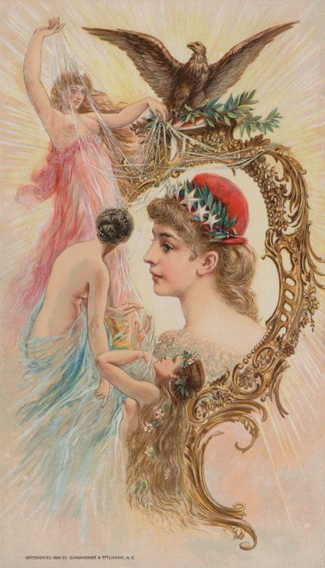 Águila y ninfas, 1892 de American School