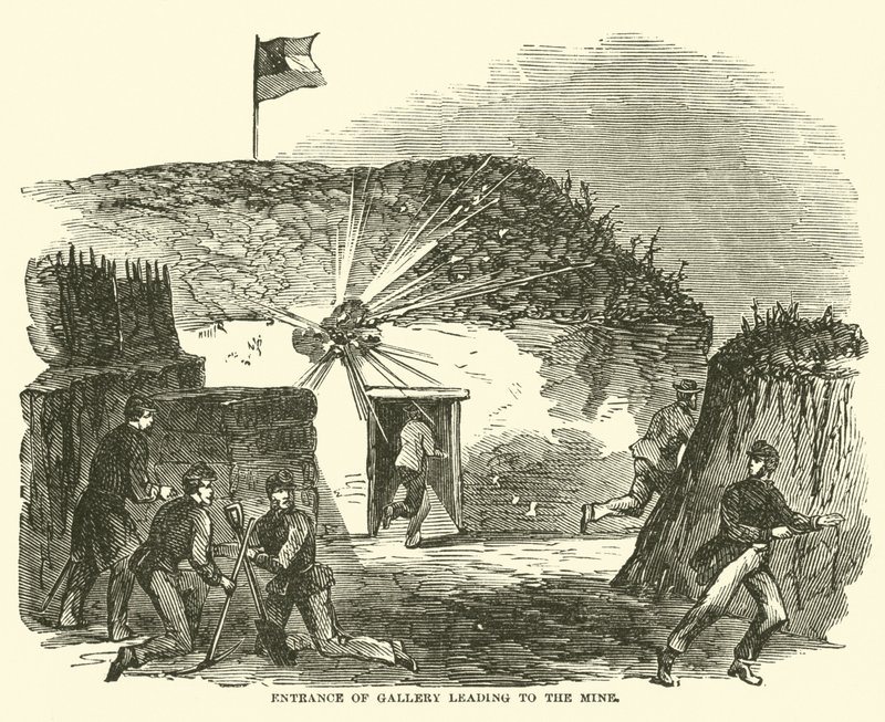 Entrada de la galería que conduce a la mina, junio 1863 de American School