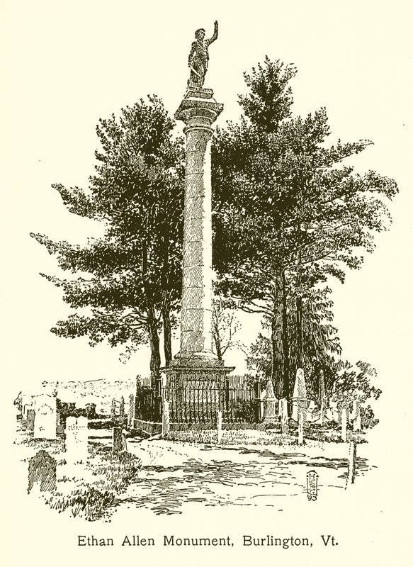 Monumento a Ethan Allen, Burlington, Vt de American School