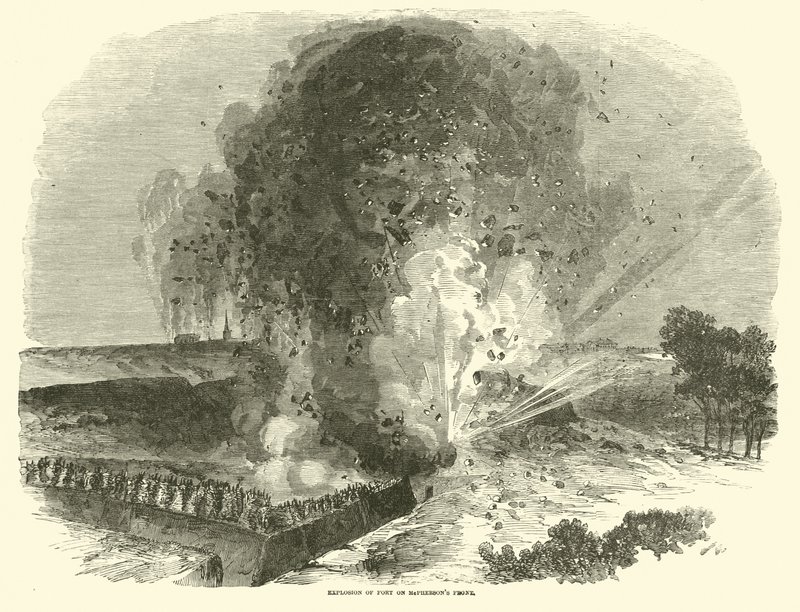 Explosión del fuerte en el frente de McPherson, junio 1863 de American School