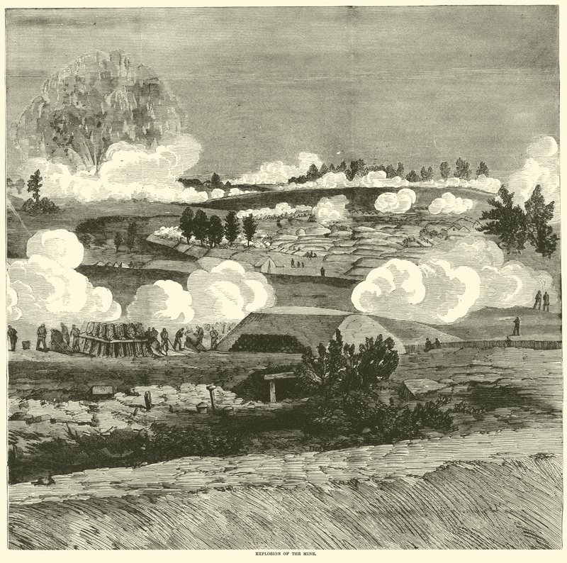 Explosión de la mina, julio 1864 de American School